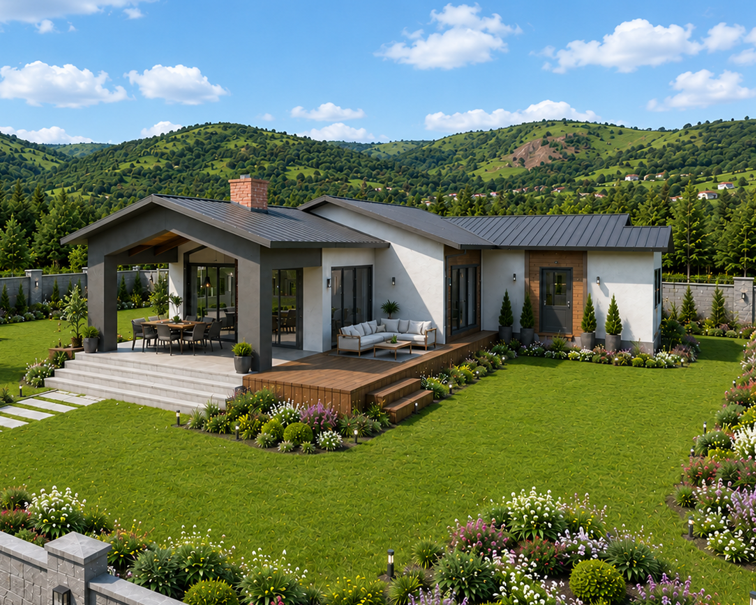 124 m² 2+1 Tek Katlı Çelik Ev