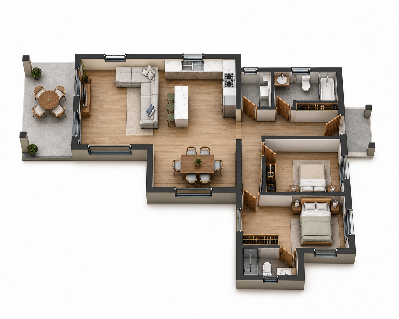 124 m² 2+1 Tek Katlı Çelik Ev