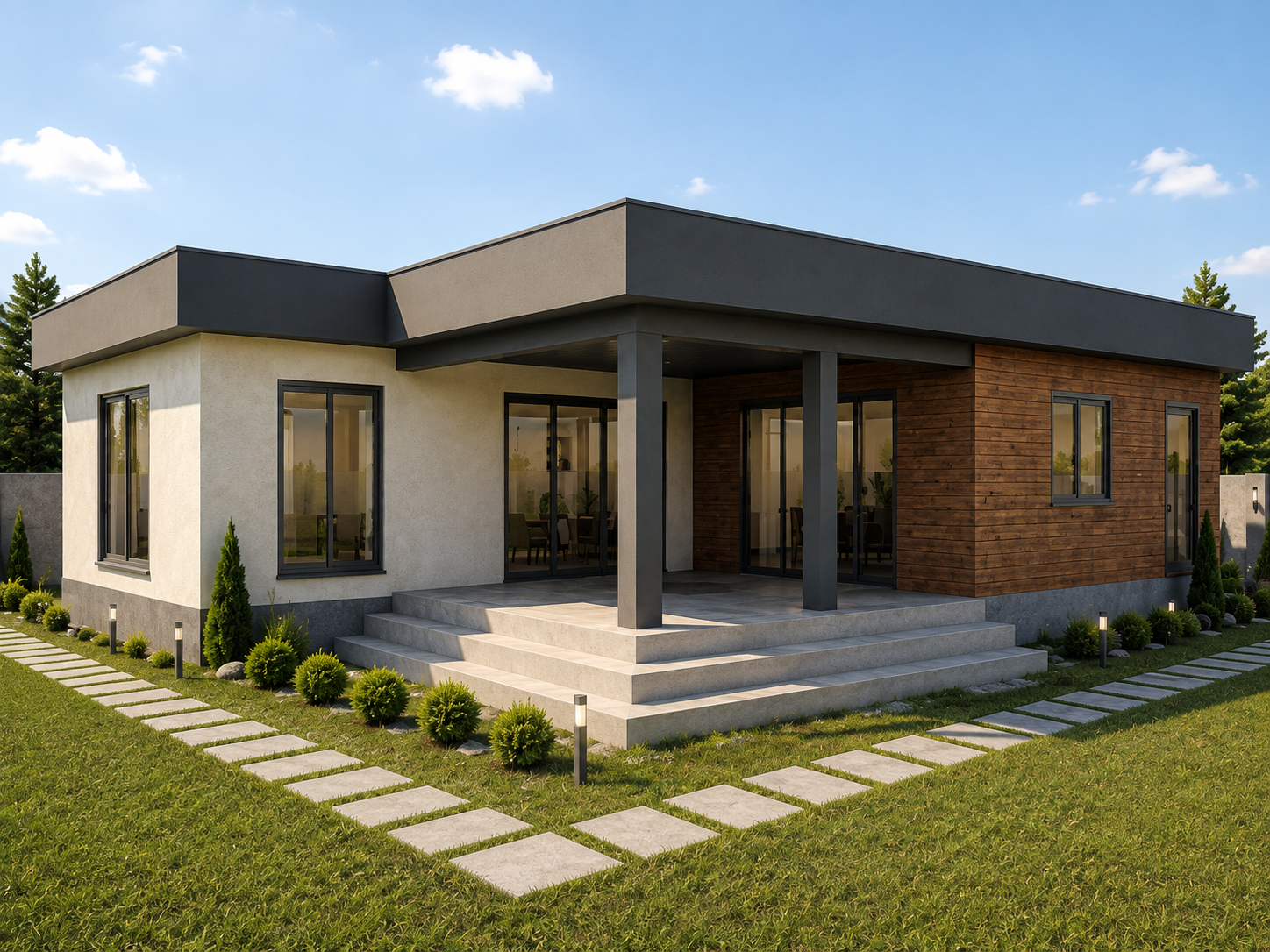 210 m² 3+1 Tek Katlı Çelik Ev