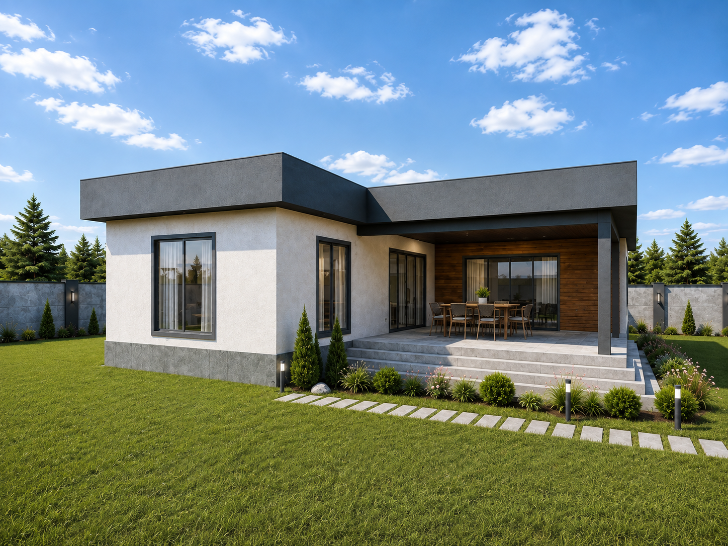 210 m² 3+1 Tek Katlı Çelik Ev