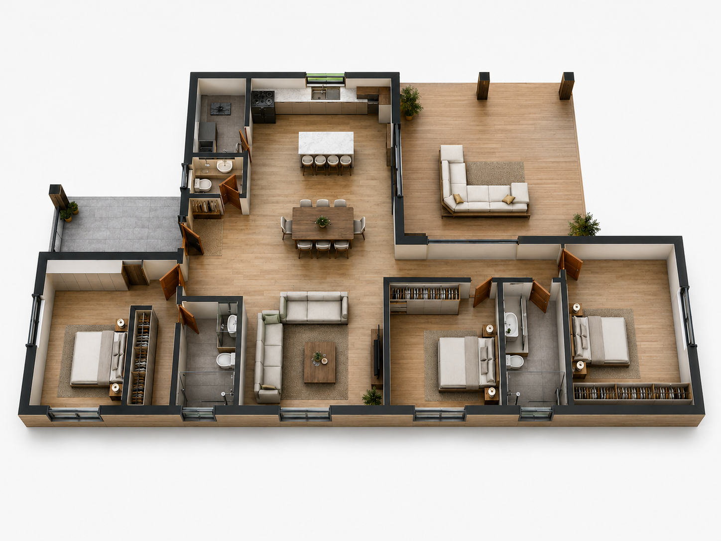 210 m² 3+1 Tek Katlı Çelik Ev