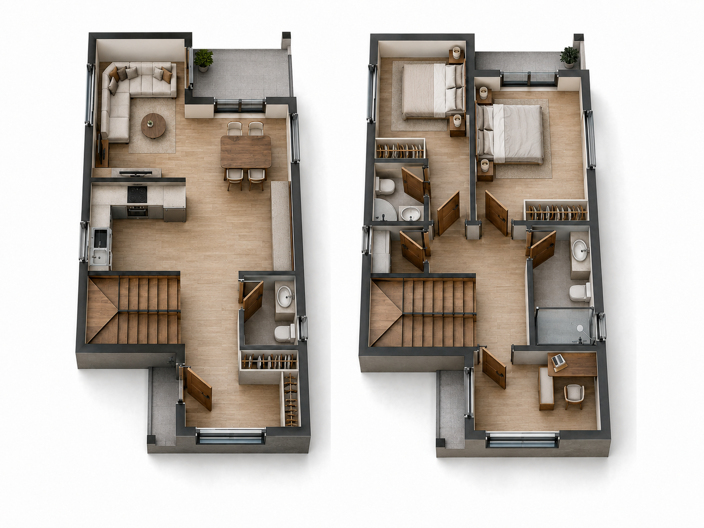 134 m² 3+1 İki Katlı Çelik Ev