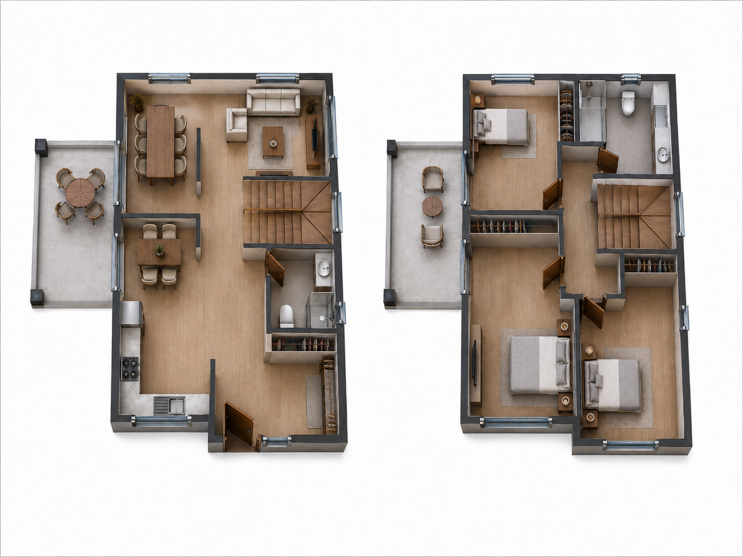 182 m² 3+1 İki Katlı Çelik Ev