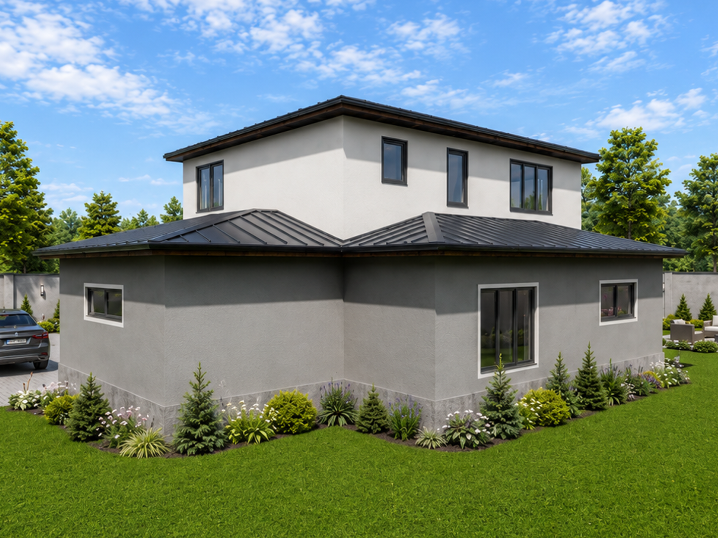 218 m² 4+1 İki Katlı Çelik Ev