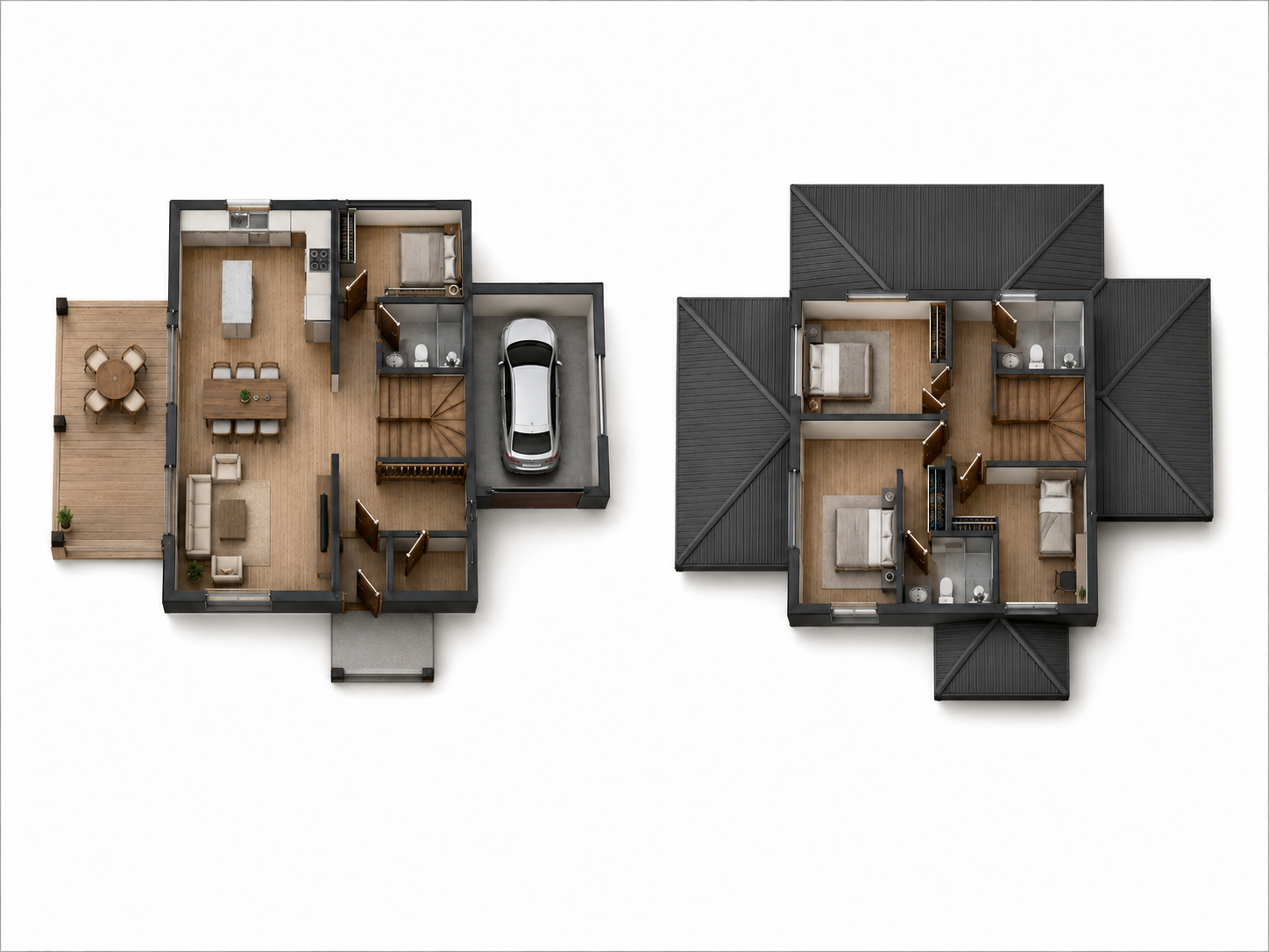 218 m² 4+1 İki Katlı Çelik Ev