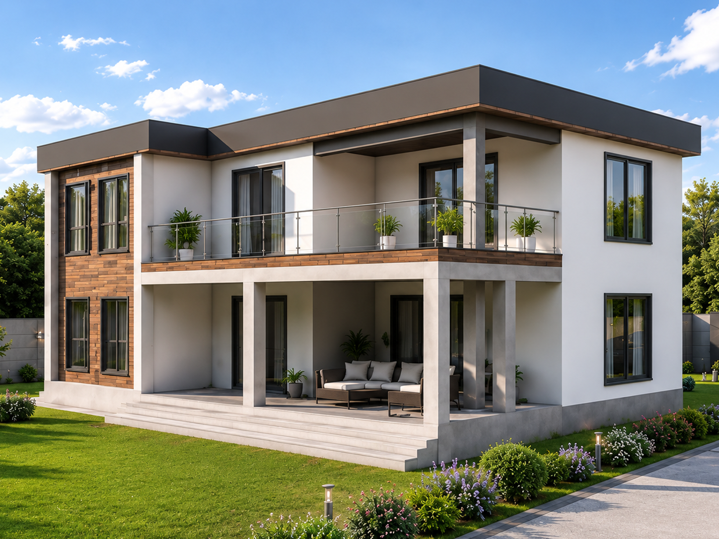 242 m² 6+1 İki Katlı Çelik Ev