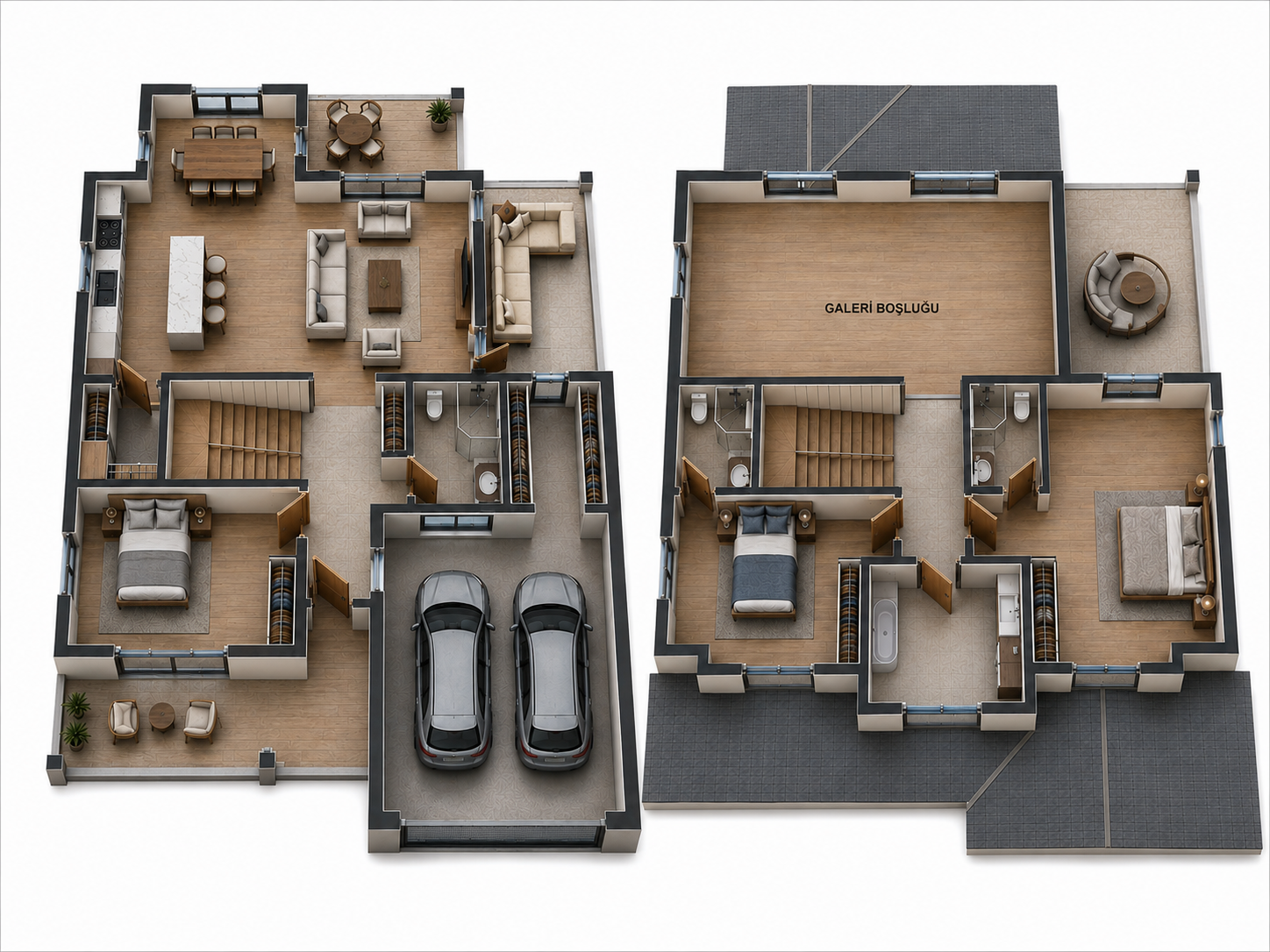 301 m² 4+1 İki Katlı Çelik Ev