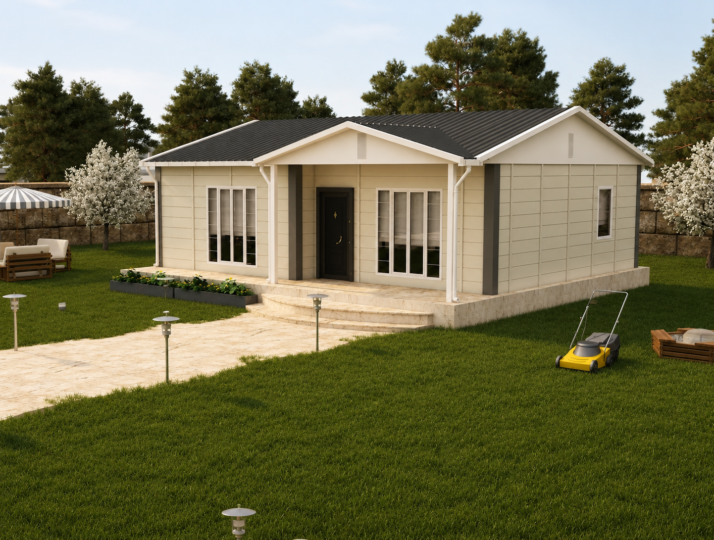 74 m² Tek Katlı Prefabrik Ev