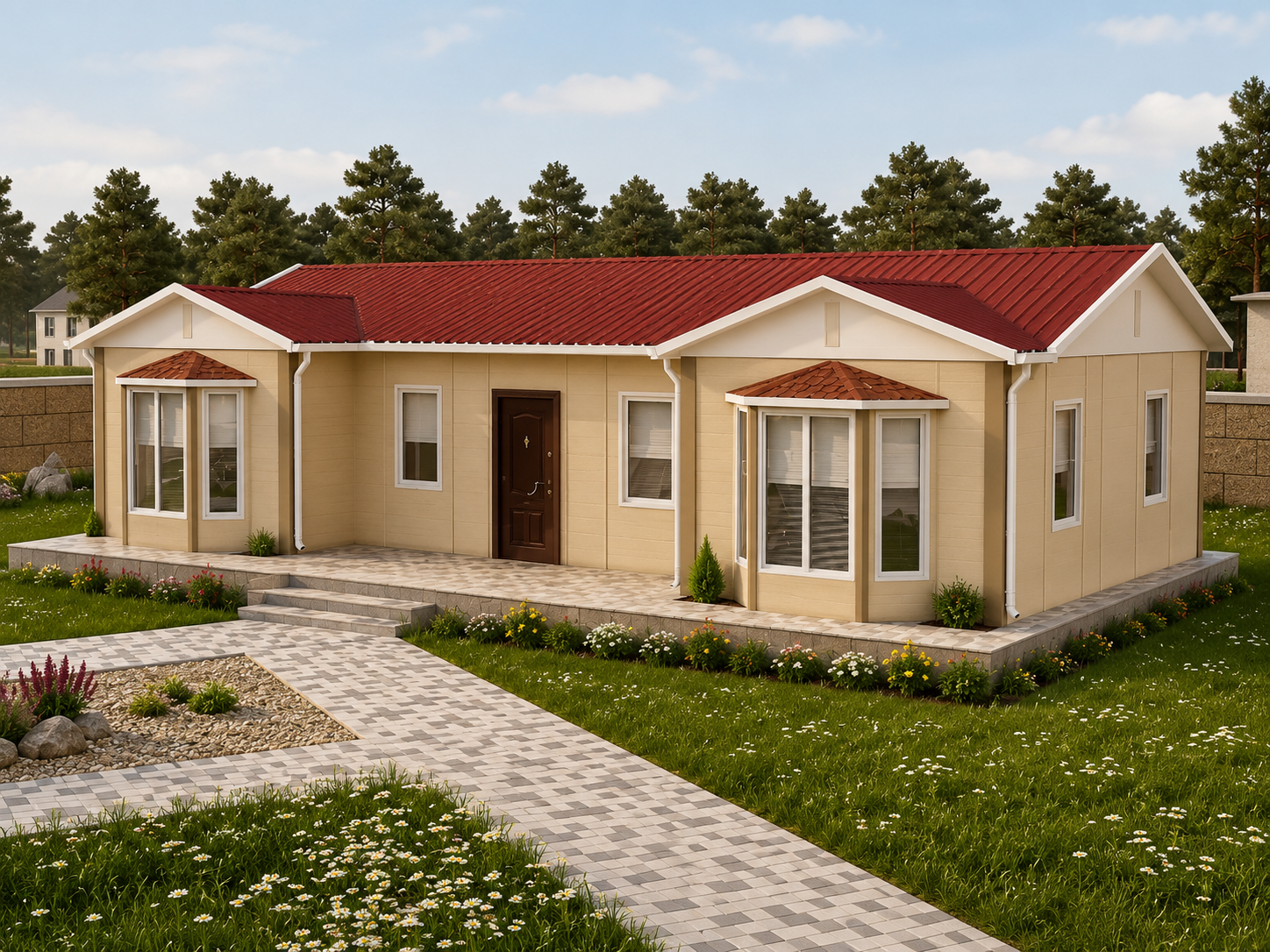98 m² Tek Katlı Prefabrik Ev