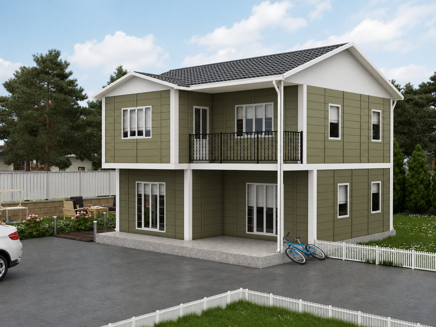 122 m² İki Katlı Prefabrik Ev