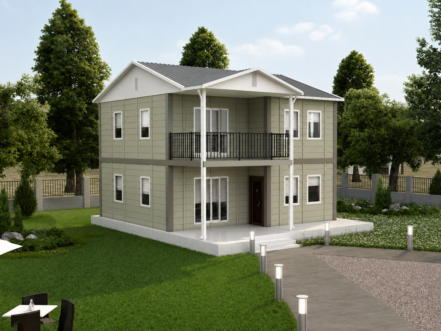 128 m² İki Katlı Prefabrik Ev