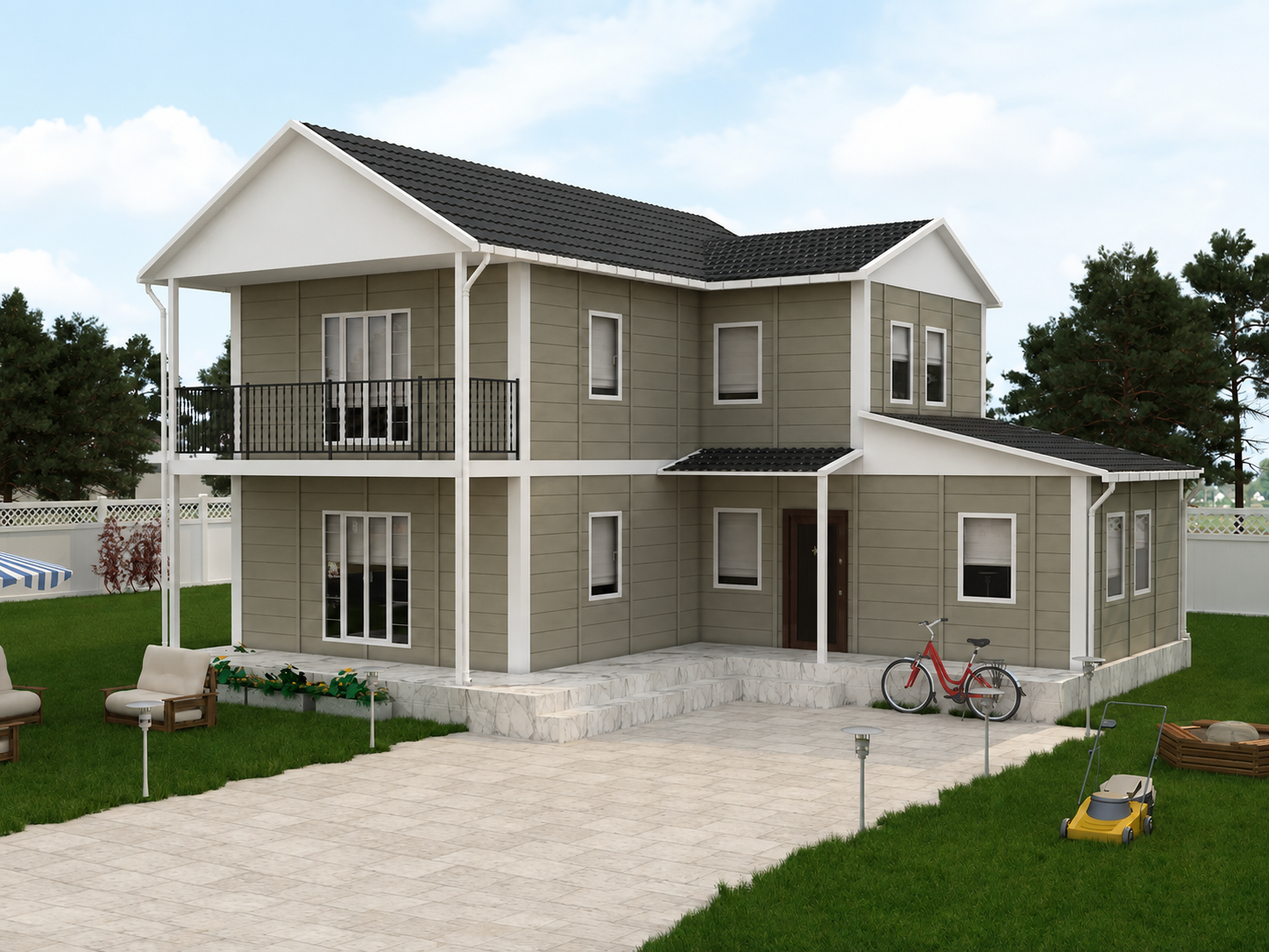 145 m² İki Katlı Prefabrik Ev