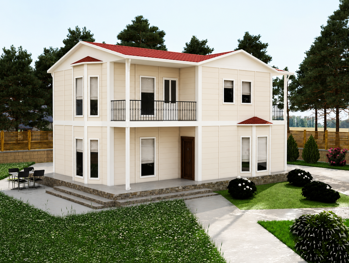 155 m² İki Katlı Prefabrik Ev