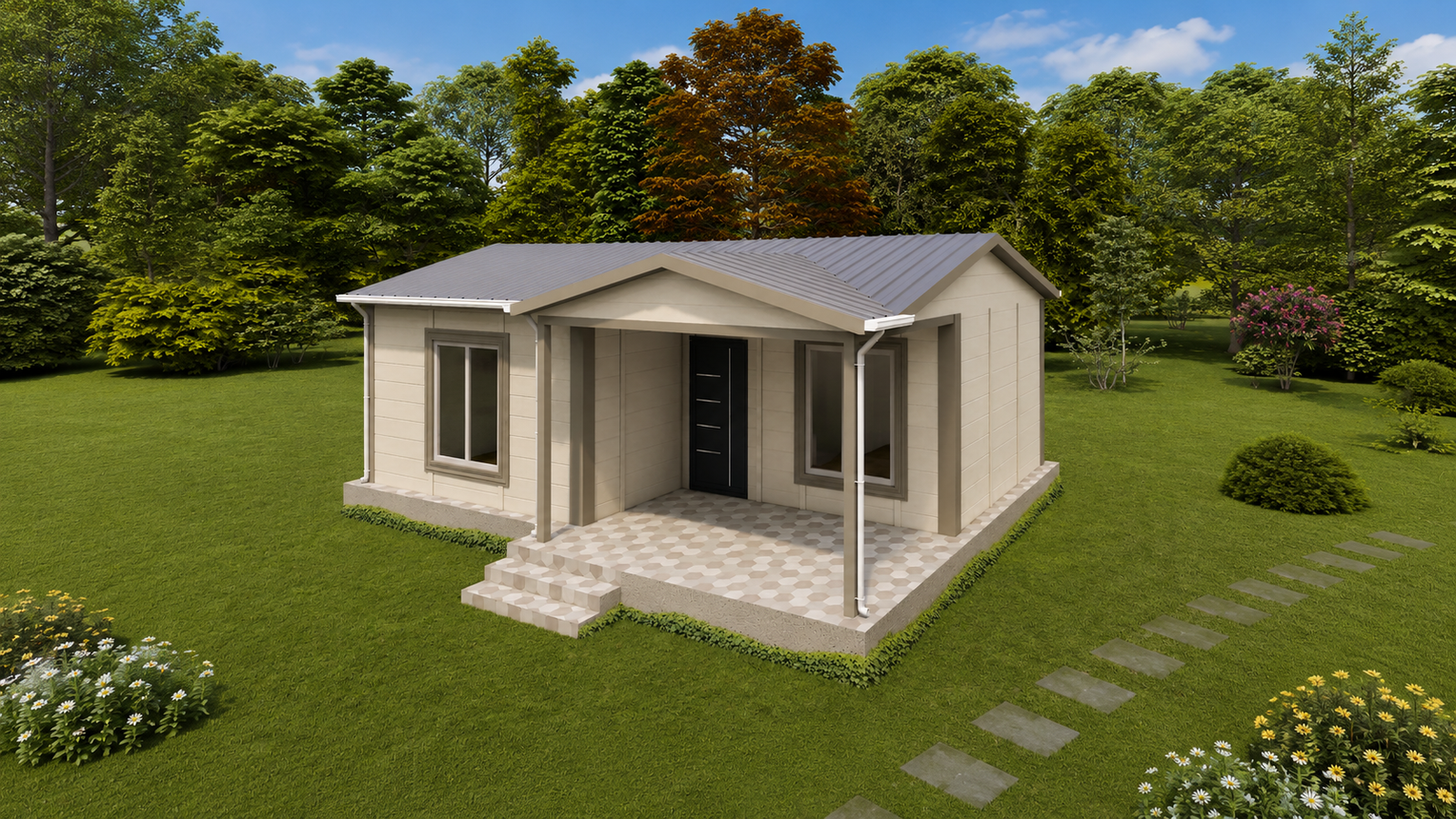 47 m² Tek Katlı Prefabrik Ev